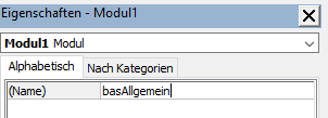 vba modulname eintippen