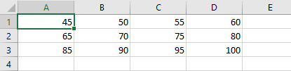 zellenbereich aus 2D array auffuellen