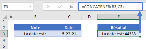 concatener date exemple fonction concatener