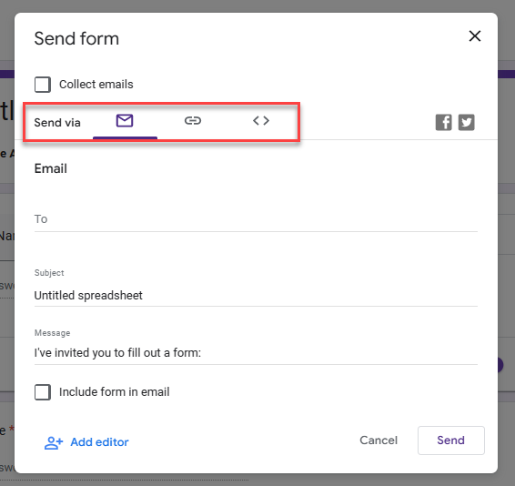 dataentryform gs form send