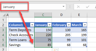 dynamic named range table create from selection