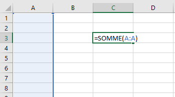 exemple somme colonne entiere aa