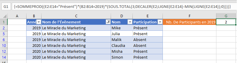 sous total si tableau formule soustotal contionnel criteres multiples