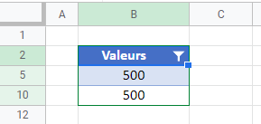 trouver nombre dans colonne filtre resultat multiples google sheets