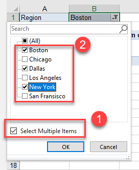 advancedpivot multiple filter