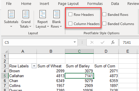 advancedpivot no row header