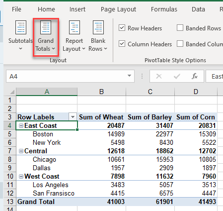 advancedpivot ribbon grandtotals