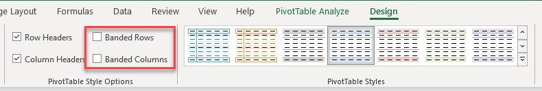 advancedpivot style options