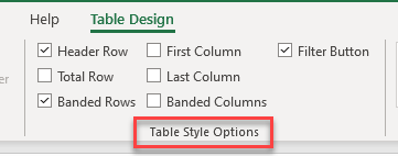 changetableformat options