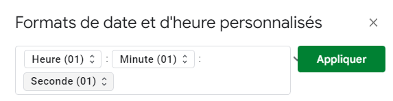 dialogue format nombre date heure personnalisées google sheets 3