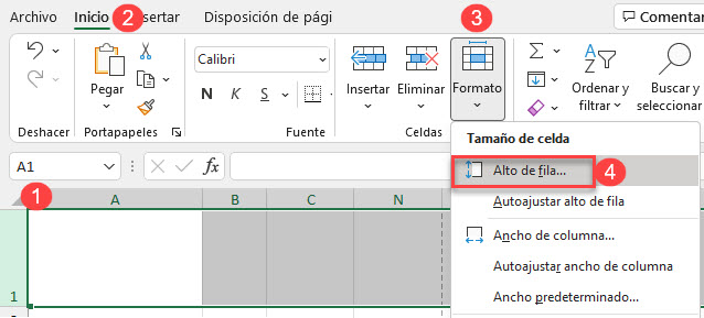 Ajustar Alto de Fila Vista Normal en Excel