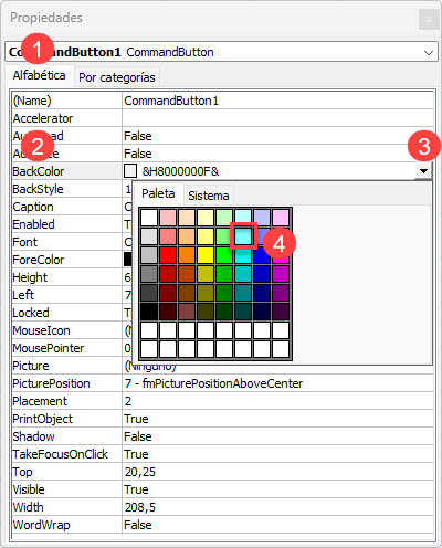 Cambiar Color de Fondo a Botón en Excel