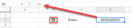 Casilla Marcada y Celda Haciendo Referencia en Google Sheets