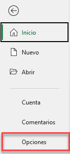 Cinta de Opciones en Excel