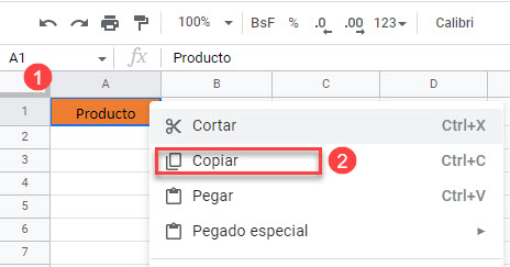 Copiar Celda en Google Sheets