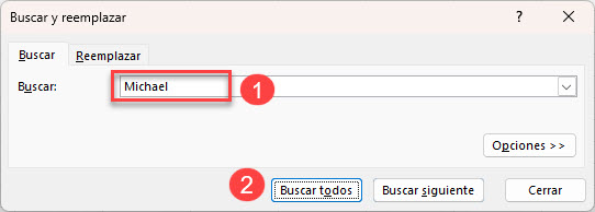 Cuadro de Diálogo Buscar y Reemplazar en Excel