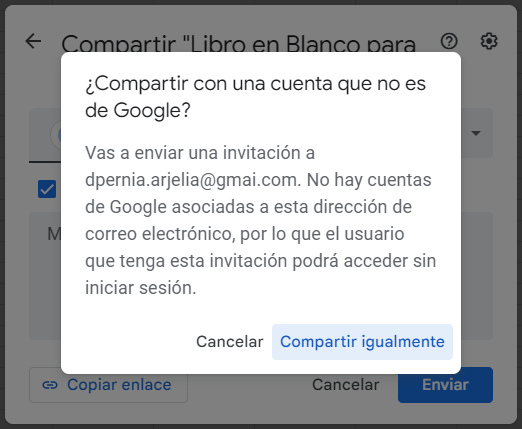 Cuenta Google No Existente