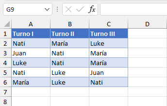 Datos para ejemplo eliminar filas con texto en Excel