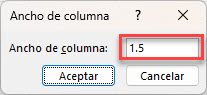 Establecer Ancho de Columna en Excel