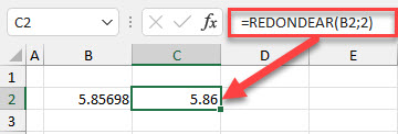 Función Redondear en Excel
