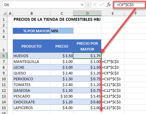 Operador Dolar Referencia Abosulta en Excel