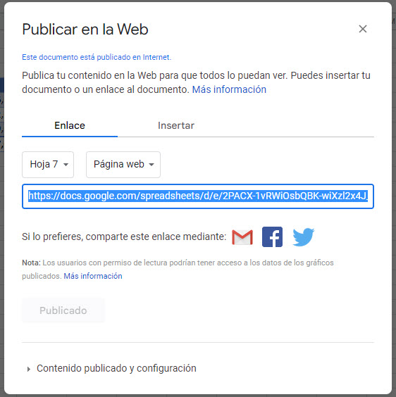 Publicar en la Web