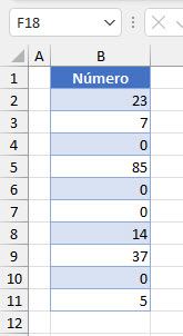 Reemplazar Celdas en Blanco con Cero Resultado en Excel