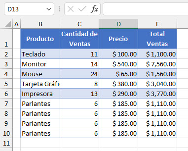 Resultado Copiar y Pegar Filas en Múltiples Filas en Excel