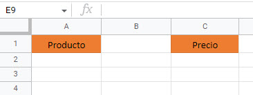 Resultado Pegar Solo Formato en Google Sheets