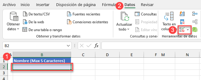 Validación de Datos en Excel