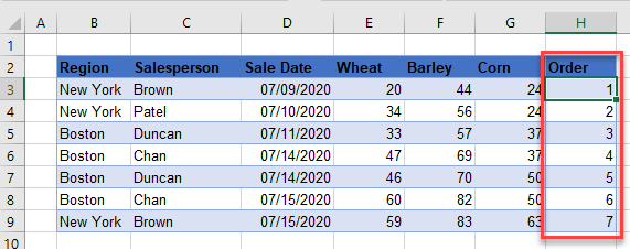 flip table helper column