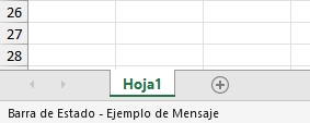 Barra de Estado en Excel