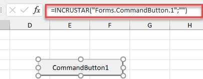 Botón Control ActiveX Insertado