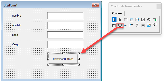 Insertar Botón en Formulario