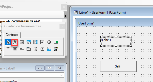 Insertar Control Etiqueta en Formulario