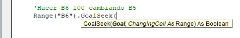 Sintaxis Goal Seek VBA