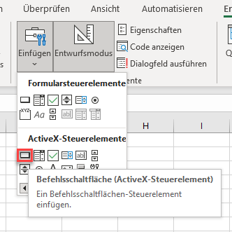 vba activex schaltflaeche