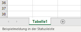 vba beispielmeldung statusleiste