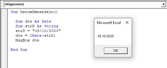 vba datum anzeigen
