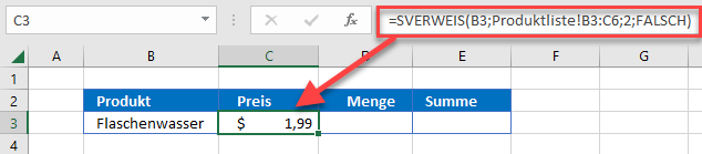 vba vlookup RC Formel