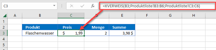 vba xlookup RC Formel