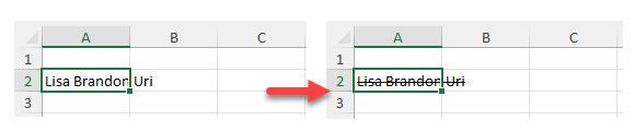 Aplicar Valor de Celda Tachado en Excel con Atajo