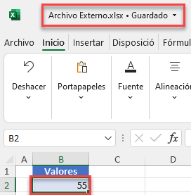 Archivo Externo en Excel