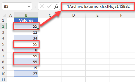 Archivo con Vínculos Externos en Excel