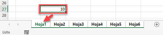 Cambiar-Valor-en-Todas las Hojas Seleccionadas en Excel