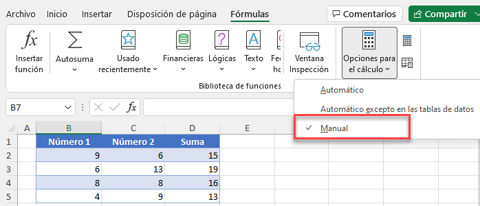 Cómo Detener el Cálculo Automático en Excel