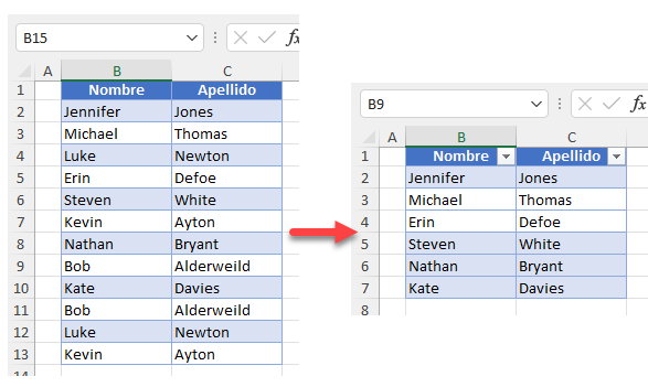 Cómo Eliminar Ambas Filas Duplicadas en Excel y Google Sheets