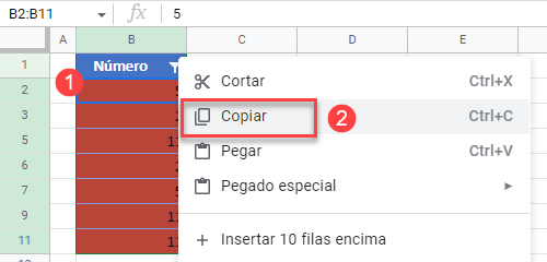 Copiar Datos Filtrados en Google Sheets