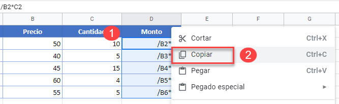 Copiar Rango en Google Sheets