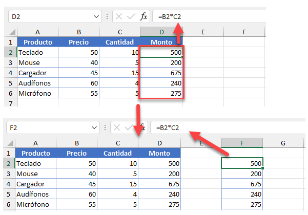 Copiar y Pegar una Fórmula Exacta en Excel